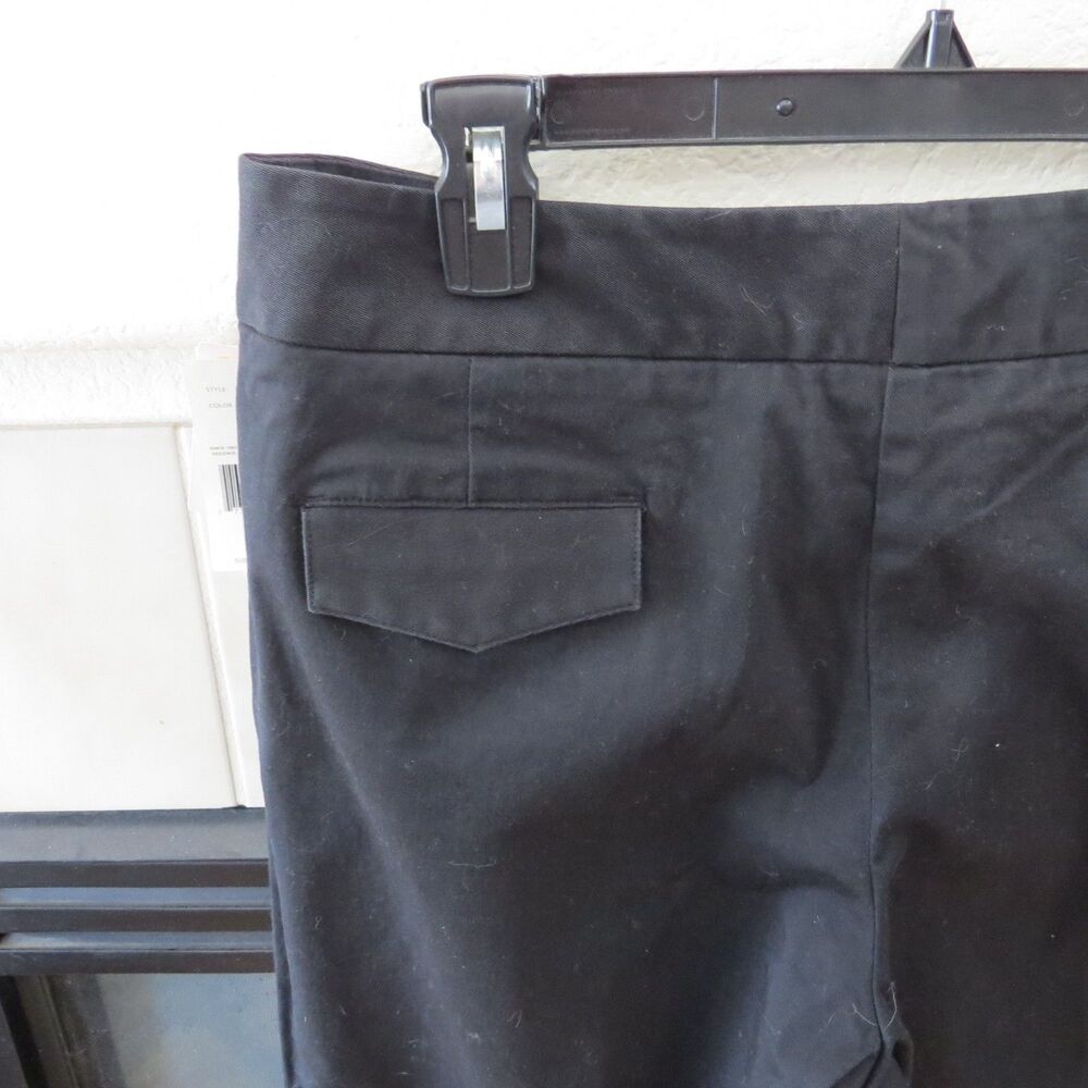 Liz Claiborne Women's Audra Trouser Straight Leg Button Ankles Black 14P NWT - Picture 11 of 14
